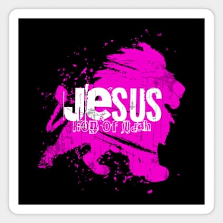 Jesus - Lion of Judah - Streetwear stencil - Pink Magnet